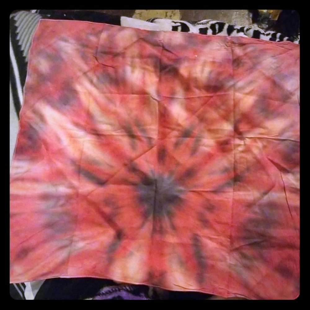 Red and black tye dye Bandana